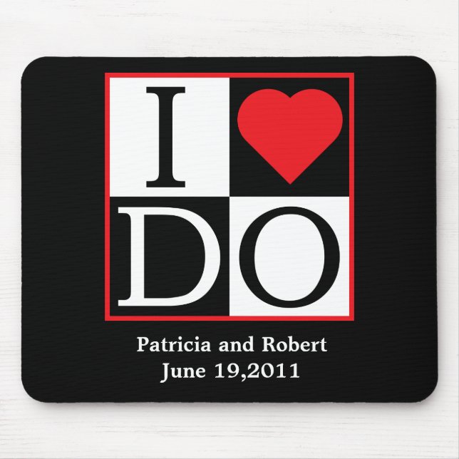 I Do Wedding Mouse Mat (Front)