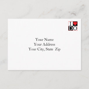 I Do Wedding RSVP Card