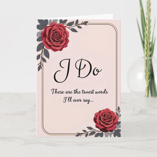 I Do Wedding Vows Card (Front)