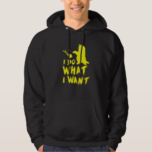 I Do What I Want Black Cat Graphic Top
