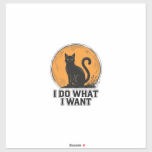 I Do What I Want Black Cat Vintage Shirt Design_1
