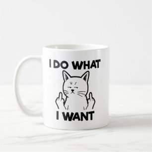 I Do What I Want Cat Coffee Mug