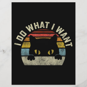 I Do What I Want Cat Custom Letterhead