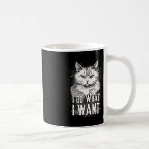 I Do What I Want Cat Halloween Funny Cat Halloween Coffee Mug