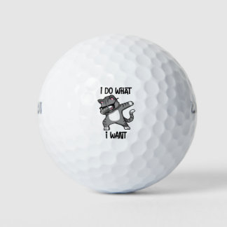 i do what i want cat owner golf balls