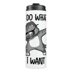 i do what i want cat owner thermal tumbler