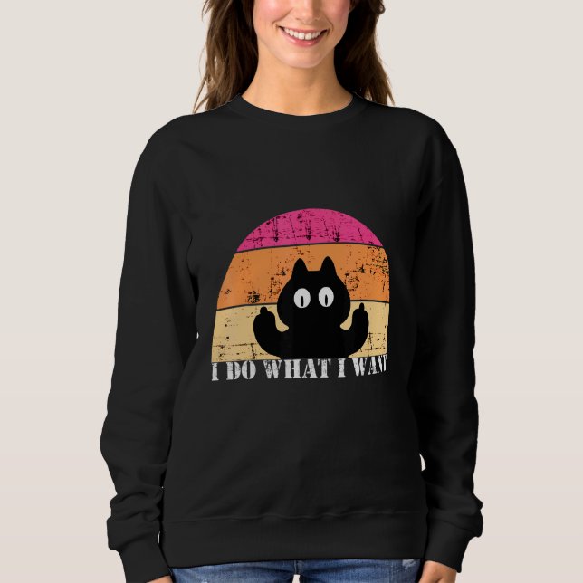 I Do What I Want Cat Tee Kitten Angry Paws Cat (Front)