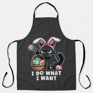 i do what i want Easter Cat Apron