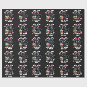 i do what i want Easter Cat Wrapping Paper