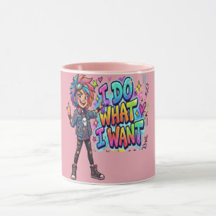 I Do What I Want Funny Attitude Tee   Bold Cartoon Mug