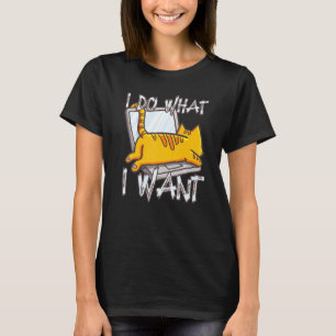 I Do What I Want Funny Cat On Laptop Vintage T-Shirt