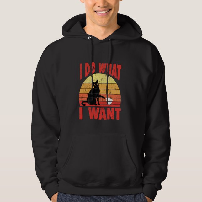 I Do What I Want Funny Cat Tee Kitten Angry Paws C (Front)