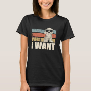 I Do What I Want Funny Cavapoo Vintage Retro T-Shirt