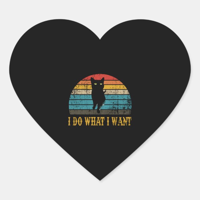 i do what i want  heart sticker (Front)