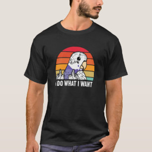 I Do What I Want Parrot I Violet Budgie Budgerigar T-Shirt