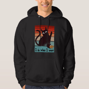 I do what I want rebel cat spilling a coffee cu Hoodie