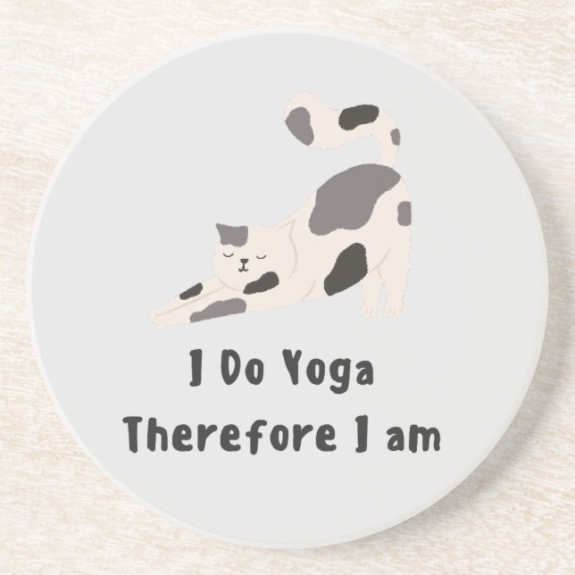 I do yoga therefore I am Coaster (Front)