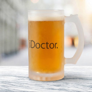 i Doctor (iDoctor) Frosted Glass Beer Mug