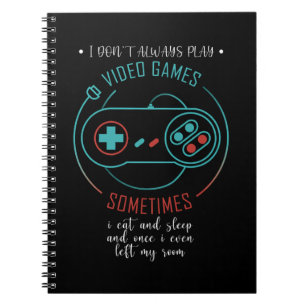I Don’t Always Play Video Games Sometimes Notebook