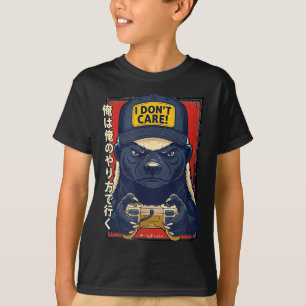 I Don’t Care - Honey Badger Gamer Design T-Shirt