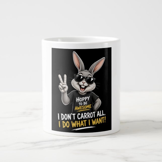 I Don’t Carrot At All Large Coffee Mug (Front)