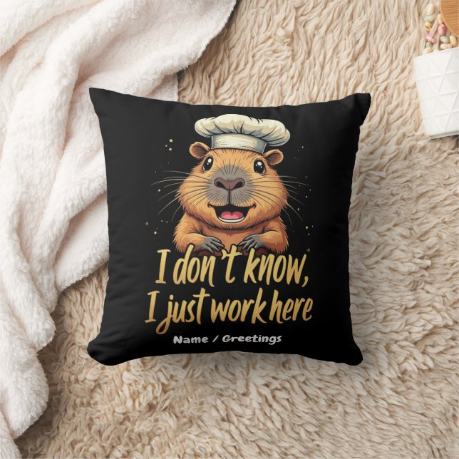 I Don’t Know, I Just Work Here Funny Workplace  Cushion (Blanket)