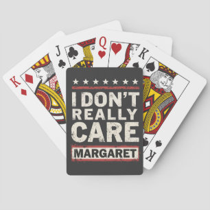I Don’t Really Care Margaret J.D. Vance VP Humour Playing Cards