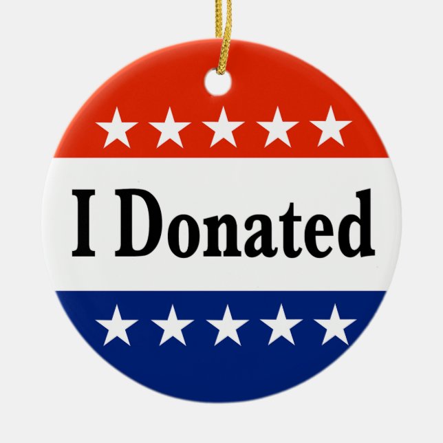 I Donated Ceramic Tree Decoration (Front)