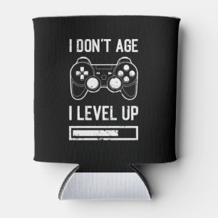 I don't age, I level Up funny birthday gamer Can Cooler