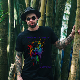 I don't age, I level up. Headset graphic. Editable T-Shirt
