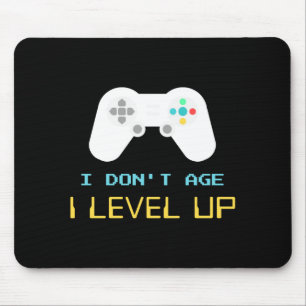 I Dont Age I Level Up Kids Birthday Party  Mouse Mat