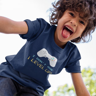 I Don't Age, I Level Up Kids Birthday Party T-Shirt