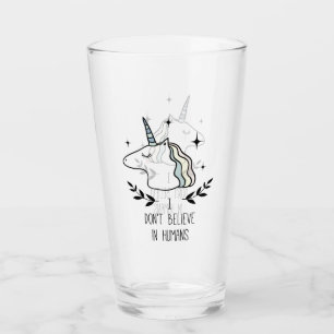 I Don't Believe In Humans Glass