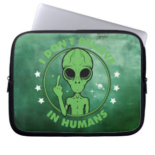 I don't believe in humans laptop sleeve