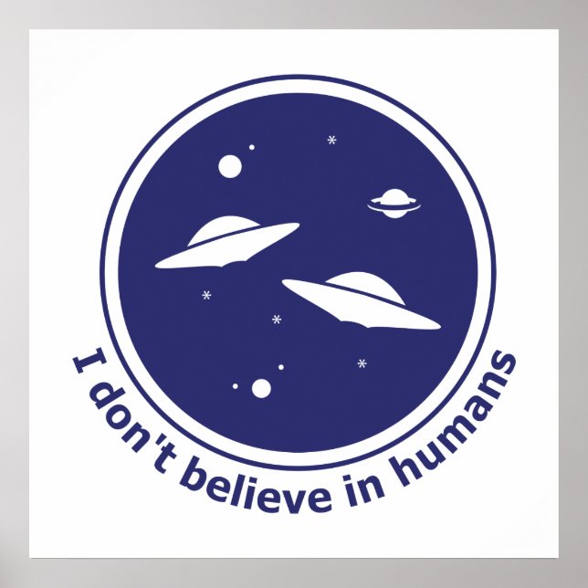 I don't believe in humans poster (Front)