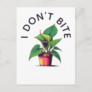 I Don't Bite Funny Venus Flytrap Postcard