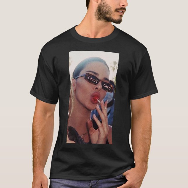 i dont care lollipop aesthetic  Poster T-Shirt (Front)