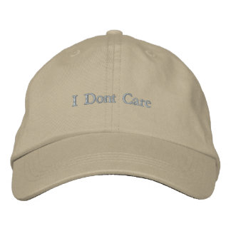 I Don't Care Minimalist Embroidered Hat