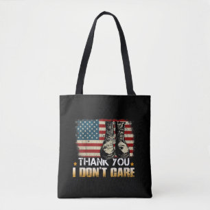 I Don't Care Thanks Funny Boot Christmas Tote Bag