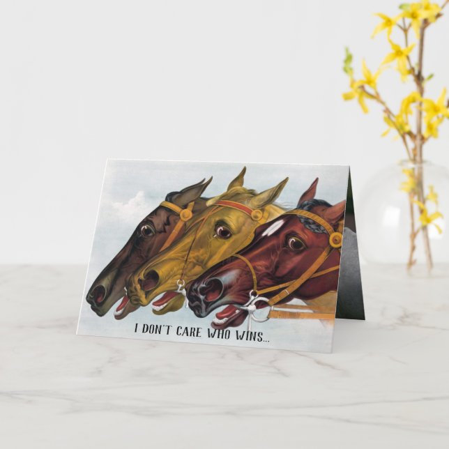 I Don't Care Who Wins Personalised Card (Yellow Flower)