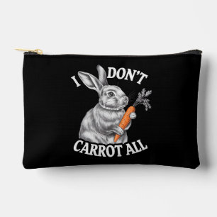 I Don't Carrot All Funny Easter Rabbit Bunny Accessory Pouch