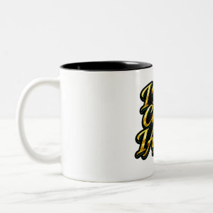 I Don't Chase I Attract Gold Script Quote Tee Two-Tone Coffee Mug