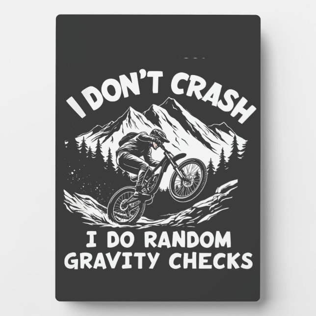 I  Don't Crash I Do Random Gravity Checks Plaque (Front)