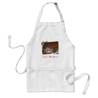 I don't DO merry. Cat with antlers Apron!! Standard Apron