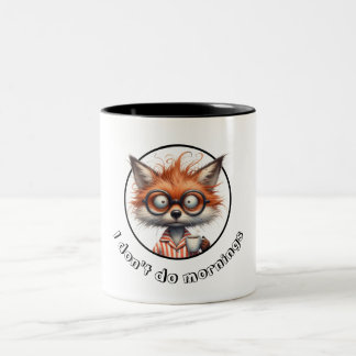 I don't do mornings Fox Two-Tone Coffee Mug