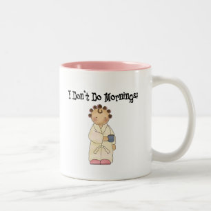 I Don't Do Mornings Two-Tone Coffee Mug