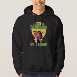 I Don't Eat Animals I Only Need Brain Vegan Hallow Hoodie