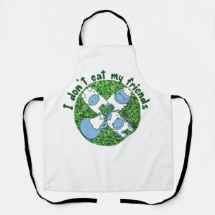 I Don't Eat My Friends vegan vegetarian cute anima Apron
