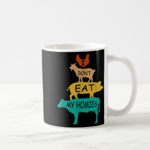 I Don't Eat My Homies Retro Vintage Vegetarian Veg Coffee Mug