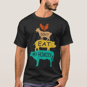 I Don't Eat My Homies Retro Vintage Vegetarian Veg T-Shirt